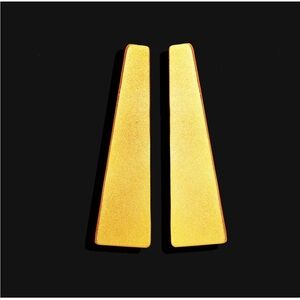 Elegant Gold Plated Obelisk Earrings